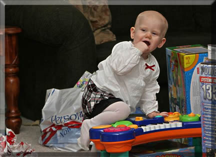 Toys make great ladders!